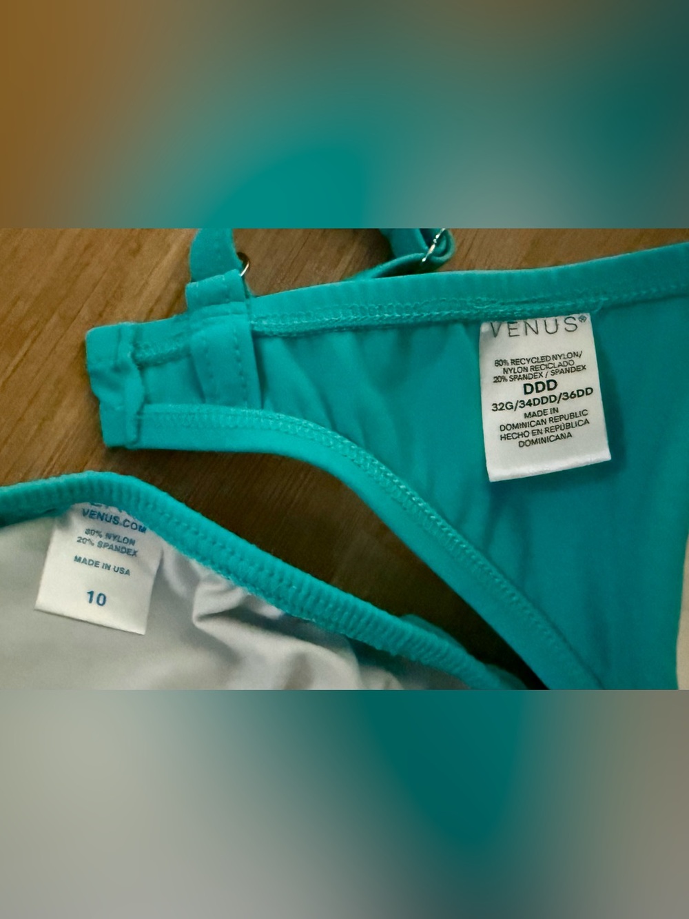 Venus Push-Up Bikini in Aqua Reef - Picture 6 of 6